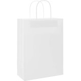  Papirnate vrećice 50 kom s ručkama bijele 26x12x35 cm | shoptok.hr