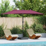  Vrtni suncobran Bordeaux Crvena 385 x 209 x 244 cm | shoptok.hr