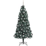 vidaXL Umjetni predpripravljen božični drevesec s kompletom kroglic | Shoptok.si