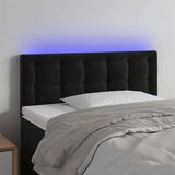  LED posteljno vzglavje črno 100x5x78/88 cm žamet, (20933450) Cene