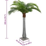  Umetna palma 15 listov 200 cm zelena, (5000208212) | Shoptok.si