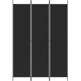 Sobna pregrada s 3 panela crna 150 x 220 cm od tkanine | shoptok.hr