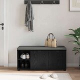  Haldna klop z blazino Enobarvno Črna Orehovina 100 x 38 x 46 cm, (5000160673) | Shoptok.si