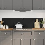  Kuhinjske zaštite od prskanja 2 kom crne 80 x 40 cm staklene | shoptok.hr