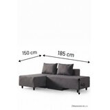 Atelier Del Sofa ugaona garnitura poly m dark grey | Eponuda.com