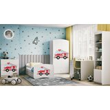  Drveni dječji krevet VATROGASCI s ladicom - 180x80 cm bijeli | shoptok.hr