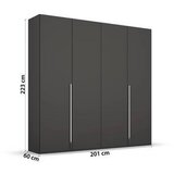home24 Omara S Klasičnimi Vrati Montclar, Grafitna | Shoptok.si
