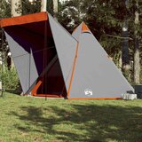  Obiteljski šator tipi 6 osoba sivo-narančasti vodootporni | shoptok.hr