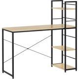 springos Moderna računalniška miza s polico 120 × 48 × 122 cm - svetlo rjava miza v industrijskem stilu Loft, (5000125682) Cene