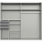 MID.YOU omara z drsnimi vrati, prozorno, bela | Shoptok.si