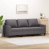  Trosjed siva 180 cm od umjetne kože | shoptok.hr