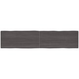 vidaXL Stolna ploča tamnosmeđa 220x50x(2-4) cm obrađena hrastovina | shoptok.hr