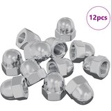  Šesterokutne žižak matice 12 pcs Srebrno m8 Metal | shoptok.hr