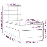  S oprugama i madracem tamnosivi 90 x 190 cm od tkanine | shoptok.hr