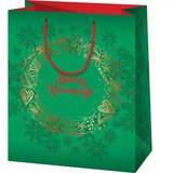Cardex sretan božić! zelena poklon vrećica srednje veličine 18x10x23cm | shoptok.hr