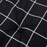  Jastuci za stolicu 6 kom crni karirani od tkanine | shoptok.hr