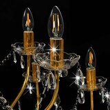 x Luster s 2 razine zlatni 15 žarulja E14 | shoptok.hr