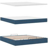 vidaXL Otomanski krevet s madracem i LED plavi 180x200cm od tkanine | shoptok.hr