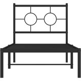 Metalni okvir za krevet s uzglavljem crni 80x200 cm | shoptok.hr