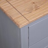  Komoda od masivne borovine siva 135x40x80 cm asortiman Panama | shoptok.hr