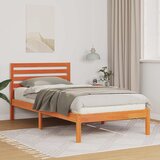  Krevetna konstrukcija s uzglavljem Vosak smeđa 90 x 190 cm | shoptok.hr