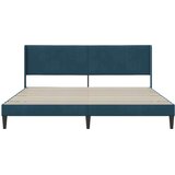  Okvir za krevet s uzglavljem Plava 180 x 200 cm Baršun - Plava 180 x 200 cm | shoptok.hr