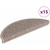  Prostirke za stepenice 15 kom 56x17x3 cm tamno bež poluokrugle | shoptok.hr