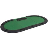  Zložljiva 3-delna poker miza za 9 igralcev ovalna zelena | Shoptok.si