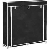 Ormarić za Cipele s Pokrovom od Tkanine 115 x 28 x 110 cm Crni | shoptok.hr