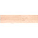  Stenska polica 220x50x(2-6) cm neobdelana trdna hrastovina | Shoptok.si