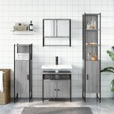  4-dijelni set kupaonskog namještaja siva boja hrasta drveni | shoptok.hr