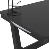 vidaXL Gaming miza z nogami Z-oblike črna 90x60x75 cm | Shoptok.si