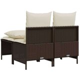  4-dijelni set vrtnih sofa od poliratana s jastucima smeđi | shoptok.hr