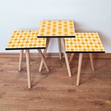 Hanah home 3Shp326 - orange orangecream nesting table (3 pieces) | ePonuda.com