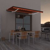  Tenda na ručno uvlačenje LED 450 x 350 cm narančasto-smeđa | shoptok.hr