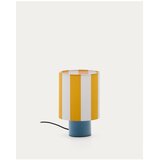 Kave Home Rumena/modra namizna svetilka s tekstilnim senčilom (višina 25 cm) Ciral – | Shoptok.si