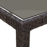  Vrtni stol smeđi 190x90x75 cm od kaljenog stakla i poliratana | shoptok.hr