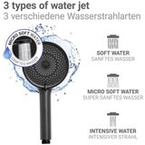 Wenko Mat črna plastična tuš ročka ø 12 cm Softwater – | Shoptok.si