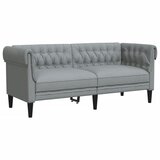 Maison Chic kavč - Sofa - Kanape dvosed Chesterfield svetlo siva tkanina, (21726526) Cene