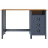  Radni stol Hill s 3 ladice sivi 120x50x74 cm masivna borovina | Eponuda.ba