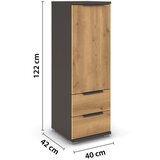 XORA KOMODA, barve grafita, barve hrasta | Shoptok.si