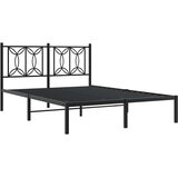  Metalni okvir za krevet s uzglavljem crni 140x190 cm | shoptok.hr
