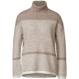 Street One Pulover svetlo rjava / bela | Shoptok.si