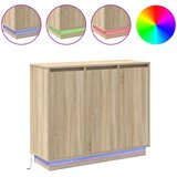 LED komoda Sonoma hrast 90 x 32 x 75 cm Konstruirano drvo | shoptok.hr