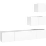  Komplet TV omaric 4-delni bel inženirski les, (20731211) | Shoptok.si