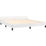  Okvir za krevet s uzglavljem bijeli 160x200 cm od umjetne kože | shoptok.hr