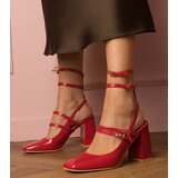 Gemre Red patent block heels Ferida | Shoptok.si