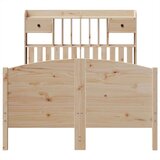 vidaXL Krevet s regalom za knjige bez madraca 135x190 cm od borovine | shoptok.hr
