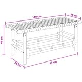  Vrtna klupa 110 x 38 x 40 cm Bambus Prirodna Pravokutni | Eponuda.com
