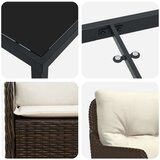 vidaXL set od 5 vrtnih blagovaonskih stolica s jastučićima Smeđa poli ratan | shoptok.hr
